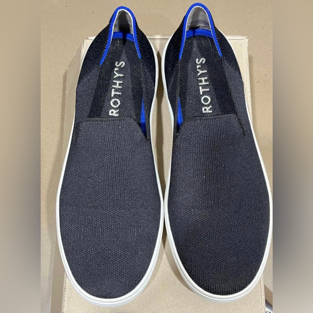 Rothy’s black slip on size 8